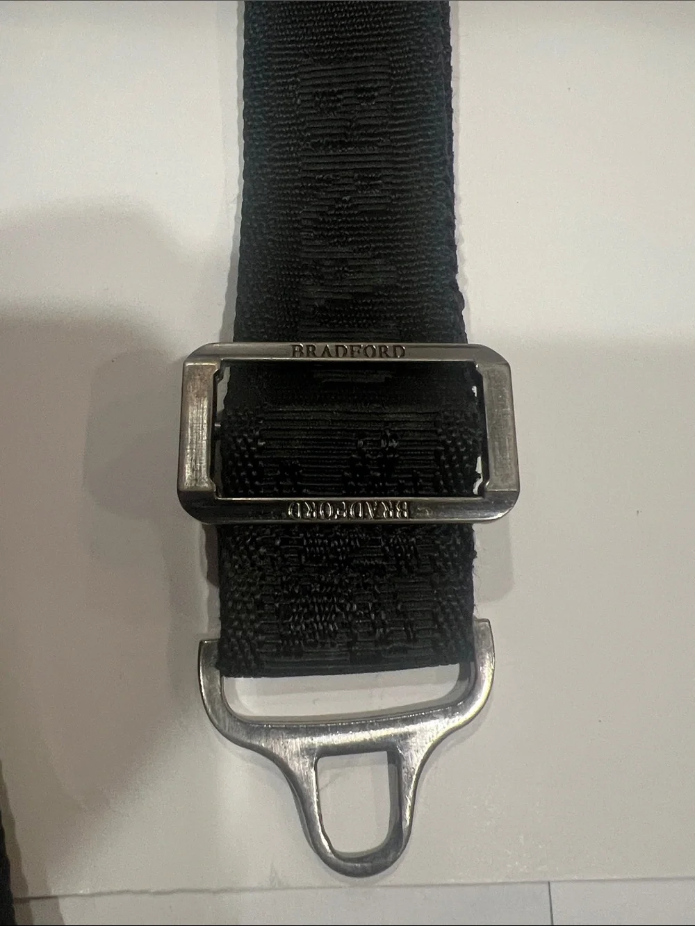 The Bradford Exchange Black Adjustable Webbing Belt with Metal Hardware
